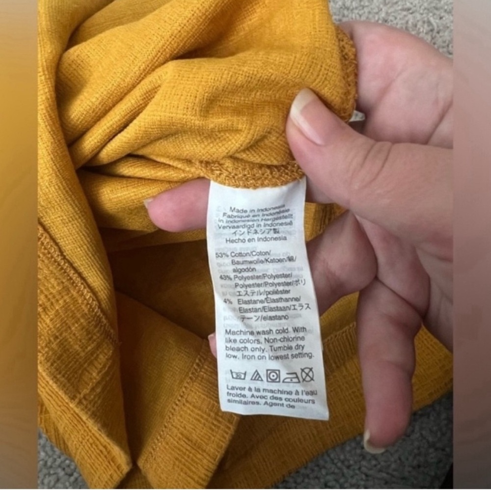 Madewell Knit Apron Cami Dress – Yellow Gold – Women’s XXL NWT - Picture 7 of 9